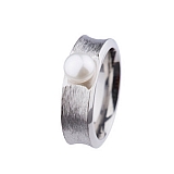 Ring R371.7 Stahl Button-Perle