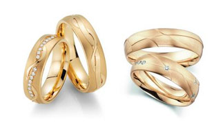 Oro de albaricoque - Los anillos de boda