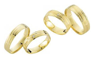 Oro amarillo - Los anillos de boda