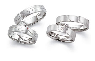 Platino Los anillos de boda