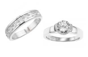 Silver engagement rings