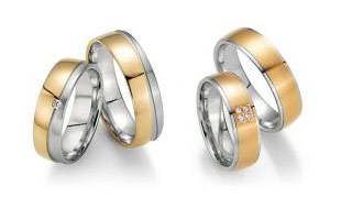White gold apricot gold Marryring