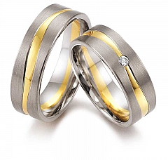 August Gerstner Oro Blanco Oro Amarillo Anillos de boda