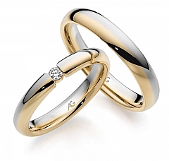 August Gerstner White gold yellow gold Marryring