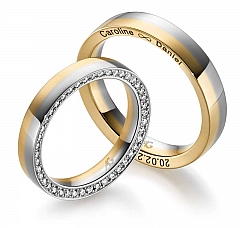 August Gerstner White gold yellow gold Marryring