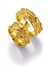 585 Gelbgold, Relief - Struktur,  Nowotny-Collection Ruesch Exclusive Wedding rings