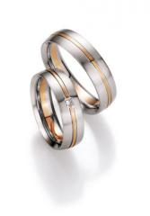 Nowotny-Collection Ruesch Blanco oro rojo Los anillos de boda