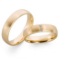 585 Rosegold, seidenmatt,  Sickinger Classic wedding Rings