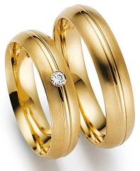 585 Gelbgold, seidenmatt/ poliert,  August Gerstner Gelbgold