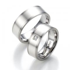 Edelstahl , seidenmatt,  TeNo Acero inoxidable - Los anillos de boda