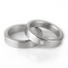 Edelstahl, seidenmatt,  TeNo Acero inoxidable - Los anillos de boda