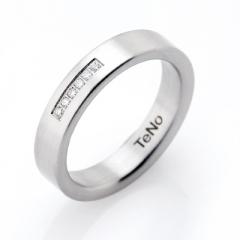 Edelstahl, seidenmatt,  TeNo Engagement rings steel