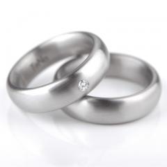 Edelstahl, seidenmatt,  TeNo Acero inoxidable - Los anillos de boda