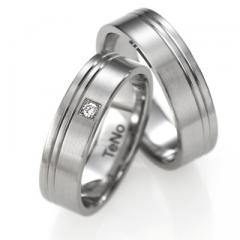 Edelstahl, seidenmatt,  TeNo Acero inoxidable - Los anillos de boda