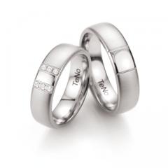 Edelstahl, seidenmatt / poliert,  TeNo Acero inoxidable - Los anillos de boda