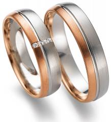 585 Weiss-Rotgold, seidenmatt,  August Gerstner Specials prices Wedding rings
