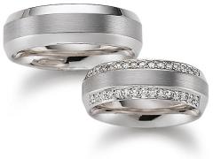 585 Weissgold, seidenmatt / poliert,  August Gerstner Specials prices Wedding rings