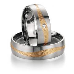 Fischer White gold apricot gold Marryring