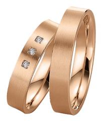 585 Rosegold, seidenmatt,  Gettmann Classic wedding Rings