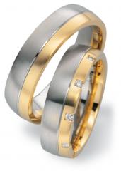585 Weissgold , seidenmatt/ poliert,  Sickinger White gold rose gold Marryring