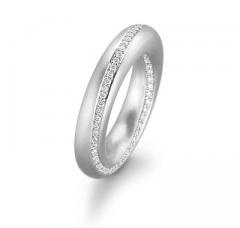 950 Platin, seidenmatt,  August Gerstner Engagement rings platinum