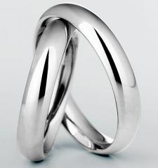 585 Weissgold, poliert,  Christian Bauer Classic wedding Rings