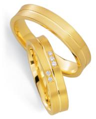585 Gelbgold, seidenmatt/ poliert,  Sickinger Oro amarillo - Los anillos de boda