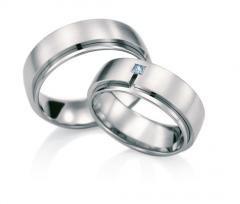 950 Platin, seidenmatt/ poliert,  EGF-Eduard G. Fidel Specials prices Wedding rings