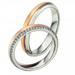 Hauskollektion White gold red gold Marryring