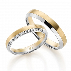 August Gerstner White gold yellow gold Marryring