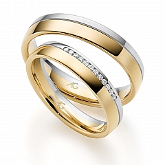 August Gerstner White gold yellow gold Marryring