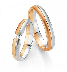 Breuning Blanco oro rojo Los anillos de boda
