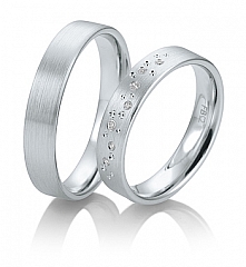 Breuning Oro blanco - Los anillos de boda