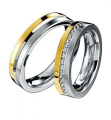 585 Weissgold , seidenmatt / poliert,  Saint Maurice Memorias anillos de boda