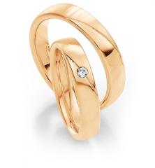 585 Rotgold, seidenmatt/ poliert,  Saint Maurice Oro rojo - Los anillos de boda