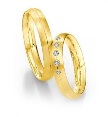 585 Gelbgold, seidenmatt,  Saint Maurice Oro amarillo - Los anillos de boda