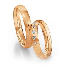 585 Rotgold, seidenmatt,  Saint Maurice Oro rojo - Los anillos de boda