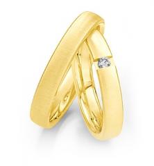 585 Gelbgold, sandmatt,  Saint Maurice Anillos de boda cl?sicos