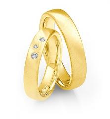 585 Gelbgold, sandmatt,  Saint Maurice Oro amarillo - Los anillos de boda