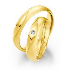 585 Gelbgold, seidenmatt / poliert,  Saint Maurice Gelbgold