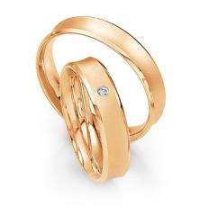 585 Rotgold, seidenmatt / poliert,  Saint Maurice Oro rojo - Los anillos de boda
