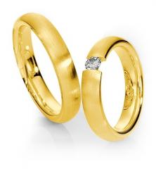 585 Gelbgold, seidenmatt,  Saint Maurice Classic wedding Rings