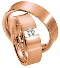 585 Rotgold, seidenmatt,  Saint Maurice Classic wedding Rings