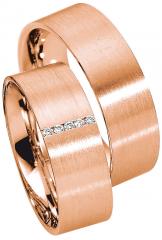 585 Rotgold, seidenmatt,  Saint Maurice Klassische Trauringe