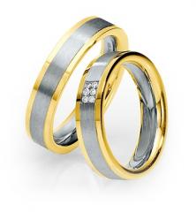 585Weissgold , seidenmatt / poliert,  Saint Maurice Oro Blanco Oro Amarillo Anillos de boda