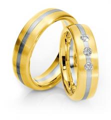 585Weissgold Gelbgold, seidenmatt,  Saint Maurice White gold yellow gold Marryring