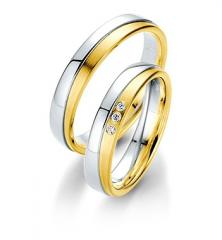585 Weissgold , seidenmatt / poliert,  Saint Maurice White gold yellow gold Marryring