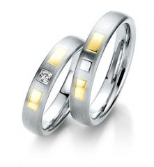 585 Weissgold , seidenmatt / poliert,  Saint Maurice Oro Blanco Oro Amarillo Anillos de boda