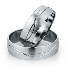 585 Weissgold, seidenmatt mit Fugen,  Saint Maurice White gold