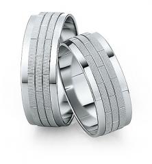 585 Weissgold, matt und poliert,  Saint Maurice Oro blanco - Los anillos de boda